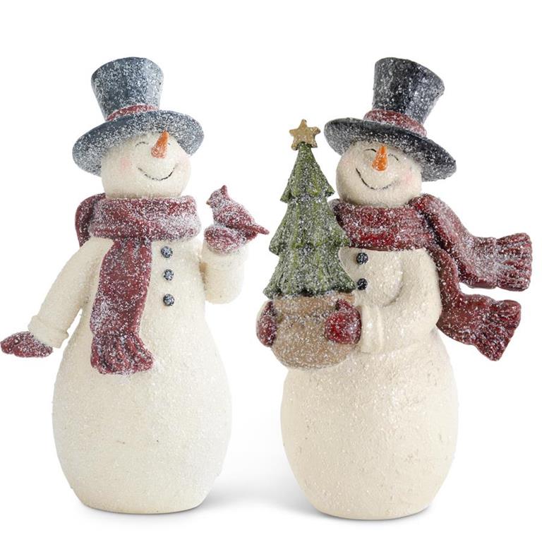 Glittered Resin Vintage Snowmen