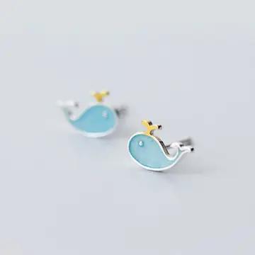 Whale Stud Earrings