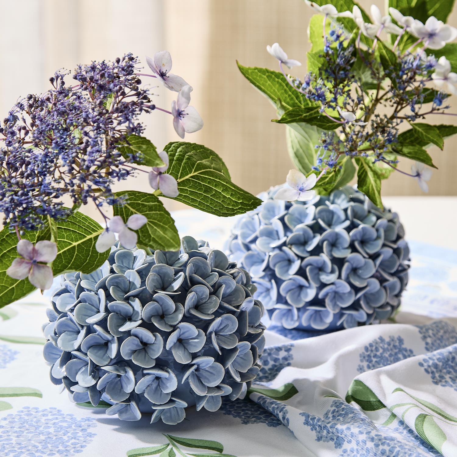 Hydrangea Bud Vase/ Taper Candle Holder