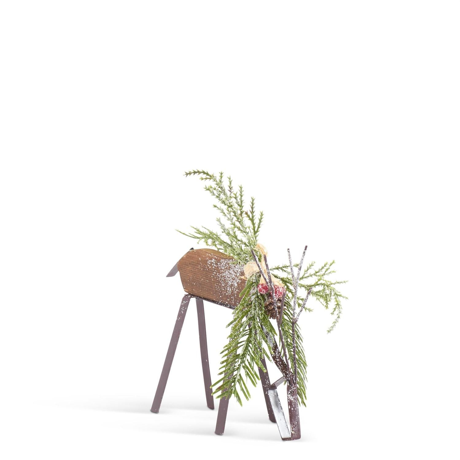 Metal Deer w/Pine