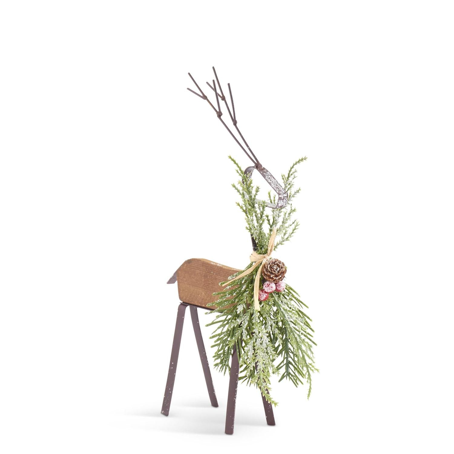 Metal Deer w/Pine