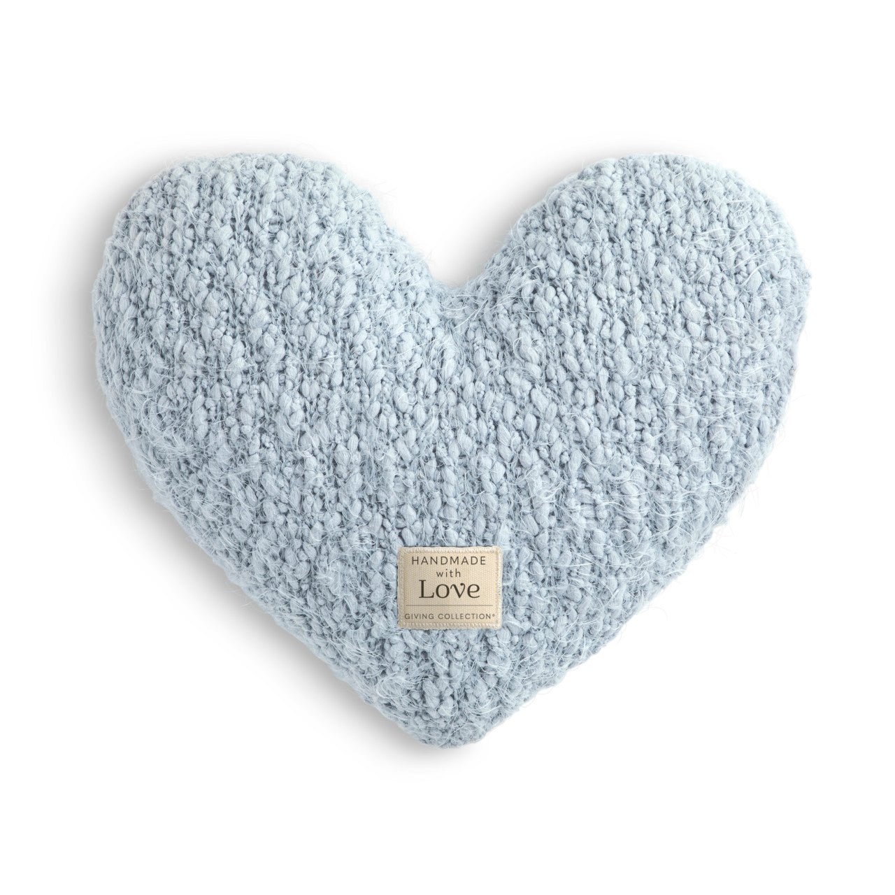 Demdaco Soft Blue Giving Heart weighted pillow, Giving Collection