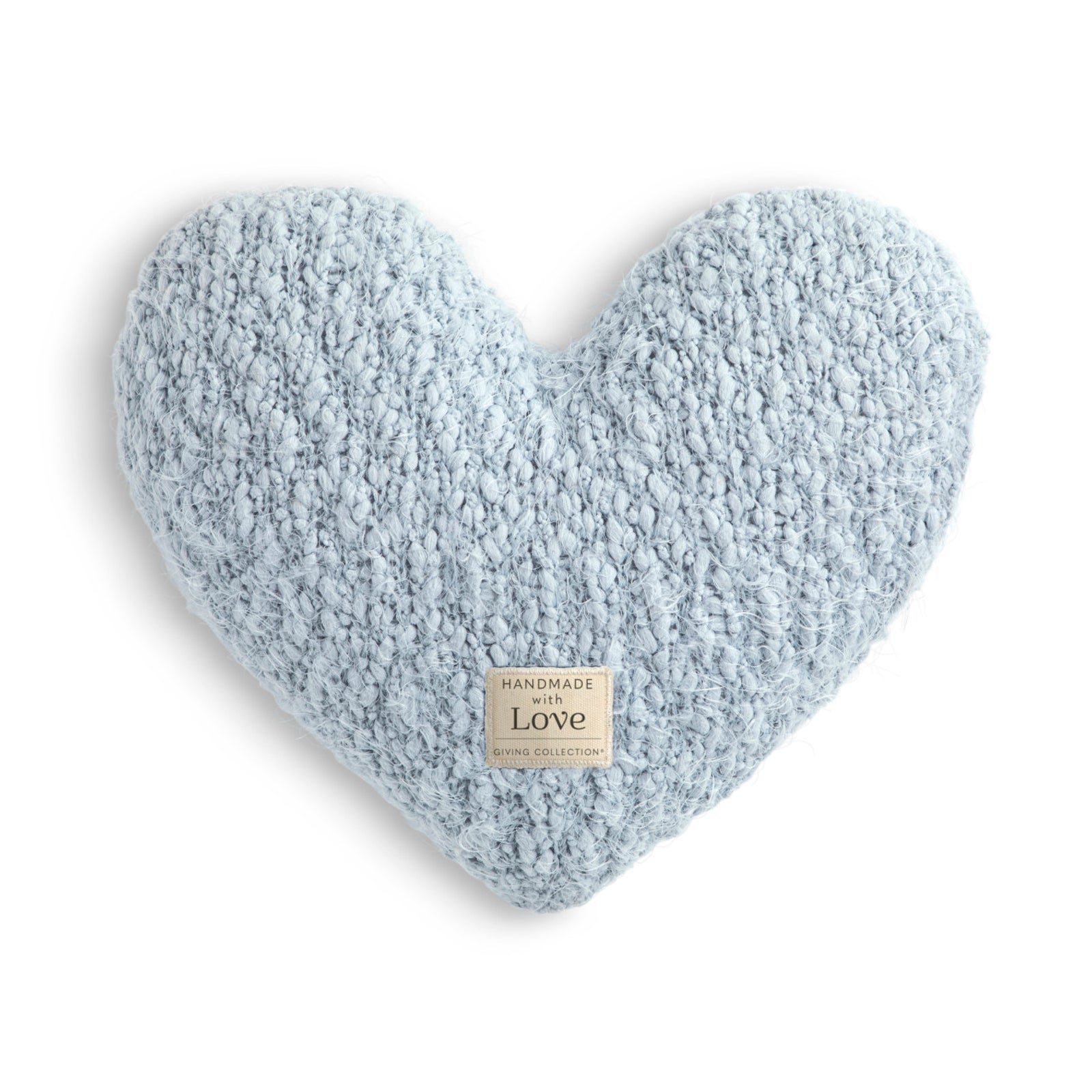 Demdaco Soft Blue Giving Heart weighted pillow, Giving Collection