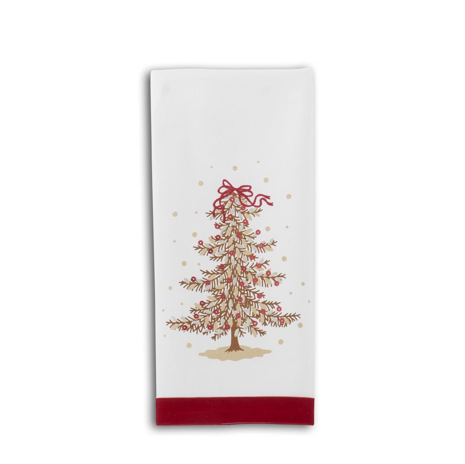 Cardinals & Tree Towel w/Sequins