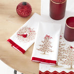 Cardinals & Tree Towel w/Sequins