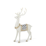 Deer w/Black & White Check Saddles