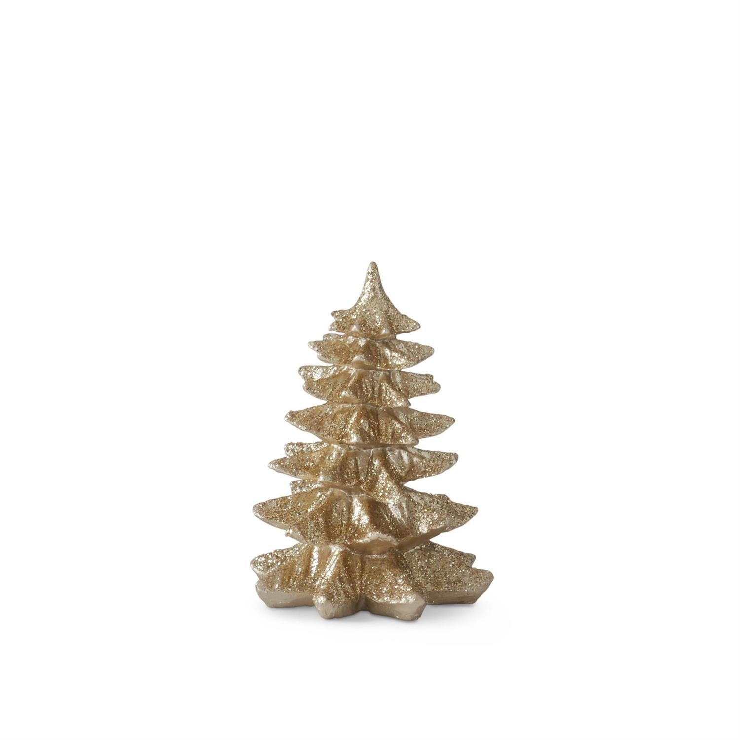 Gold Glittered Resin Christmas Trees