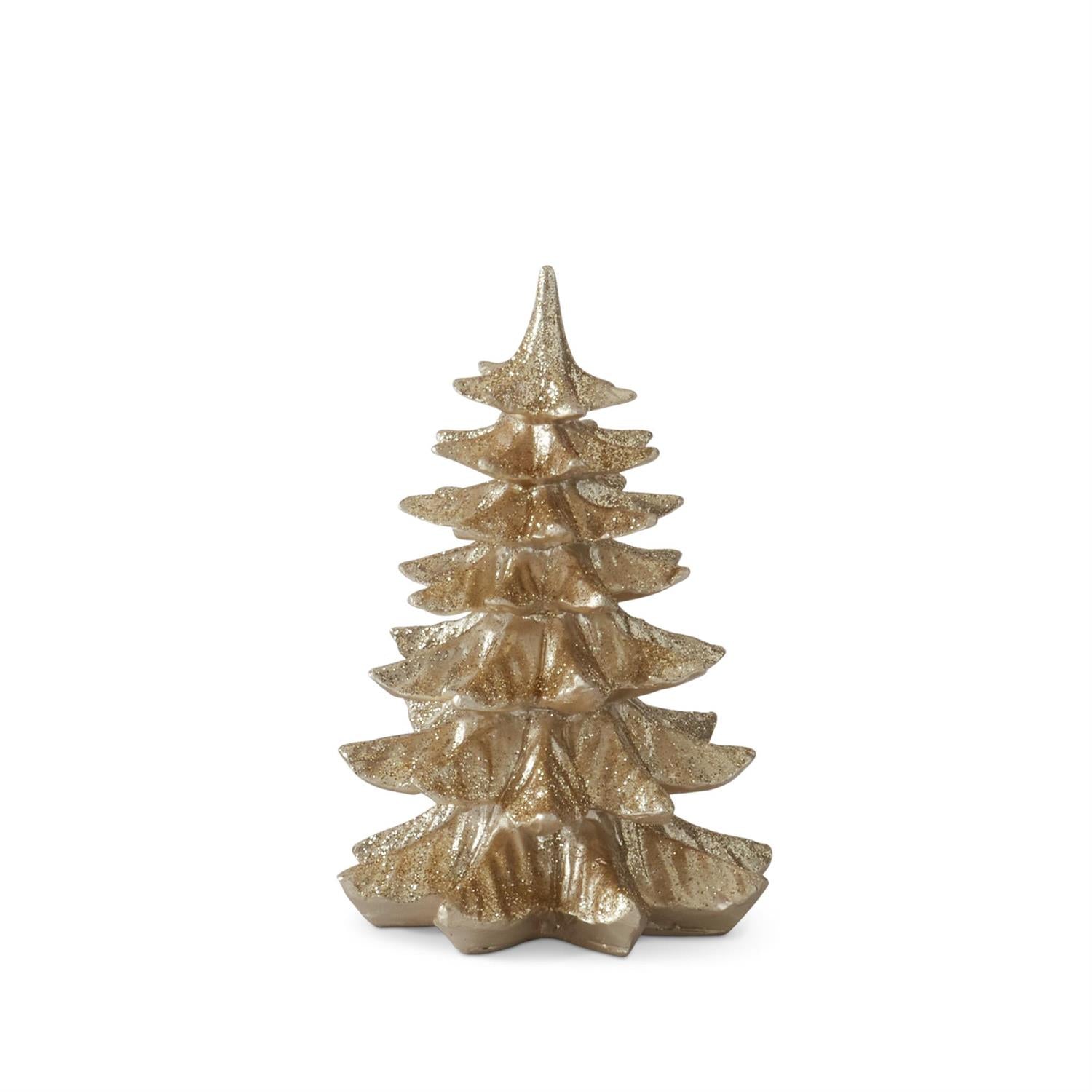 Gold Glittered Resin Christmas Trees