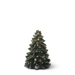 Green Resin LED Christmas Trees w/Red Ornaments