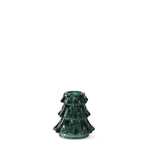 Glass Christmas Tree Taper Candleholder Set