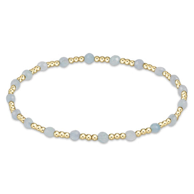 Gemstone Gold Sincerity Pattern 3MM Bead Bracelet