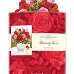 FreshCut Paper Blooming Roses Pop-Up Card 3D Bouquet Fabvilla