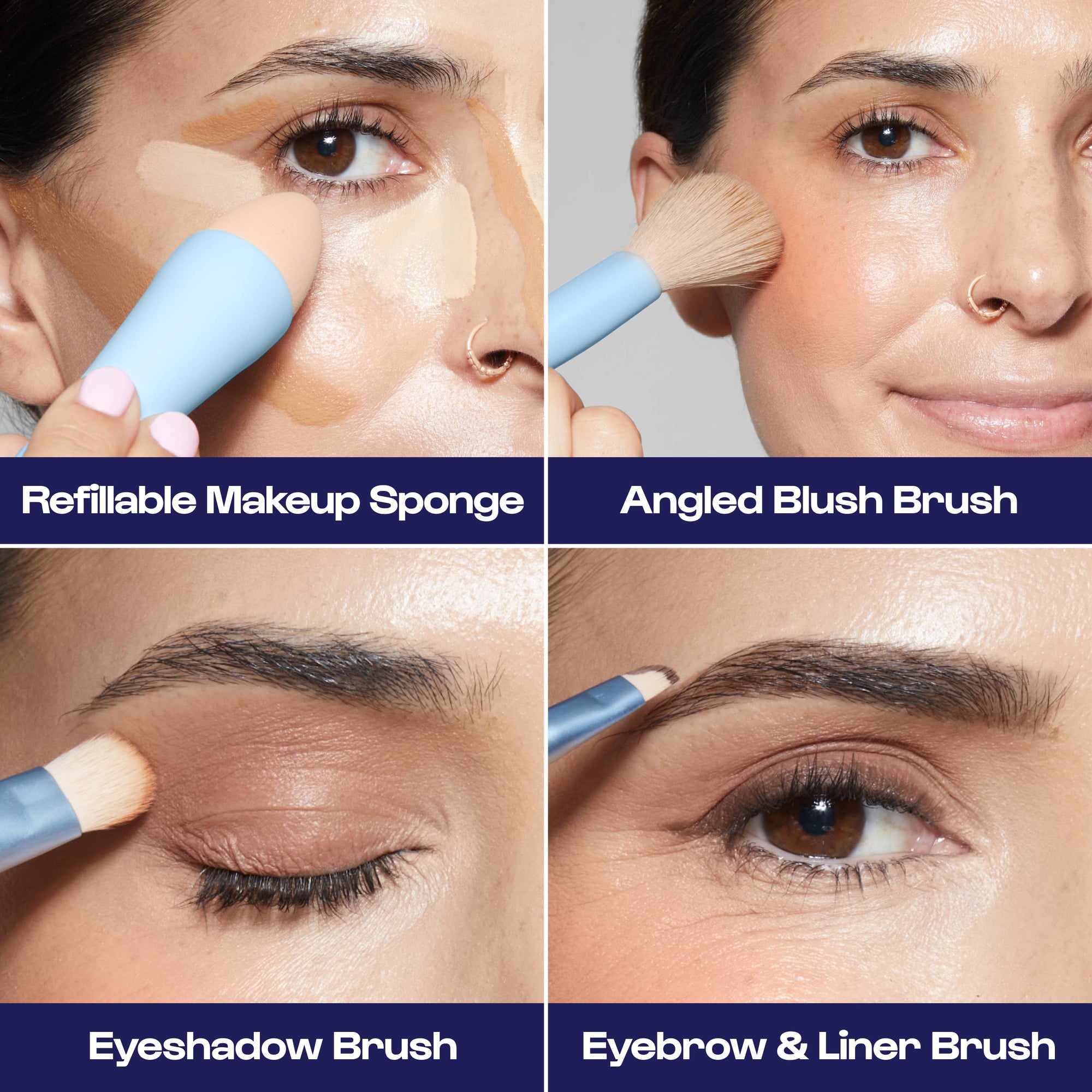4-in-1 Makeup Brushes