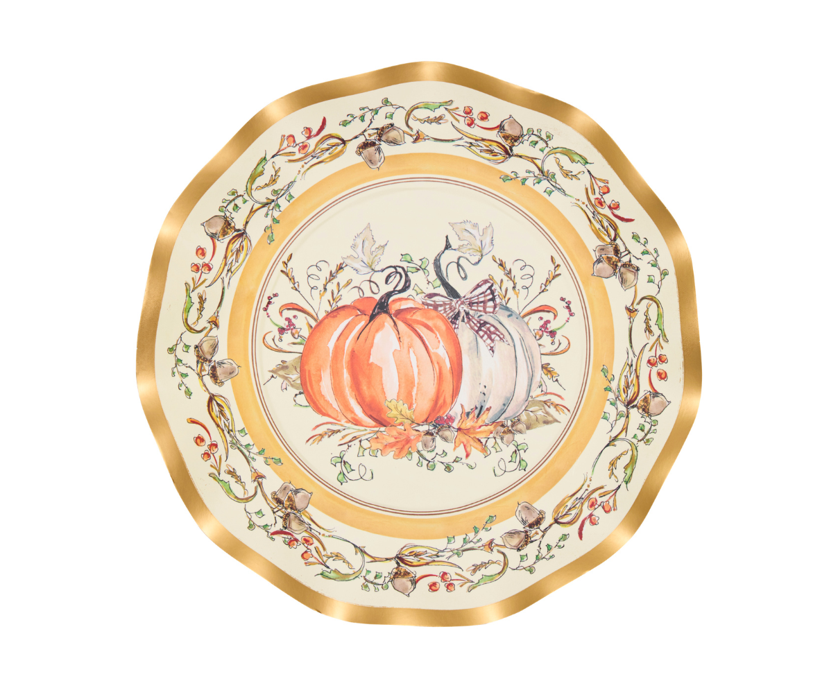 Turkey & Gourd Paper Salad Plate