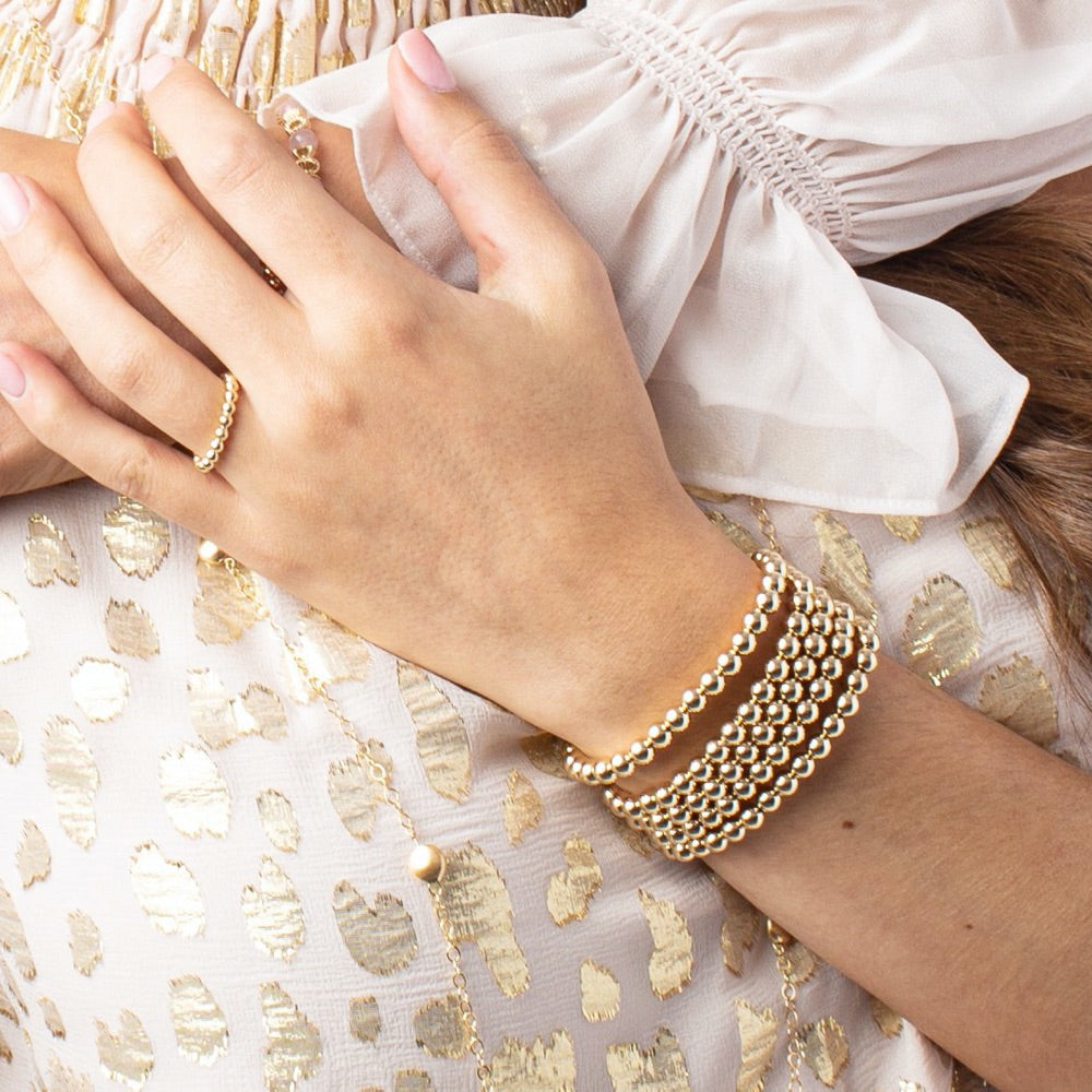 Classic gold 7mm bead bracelet