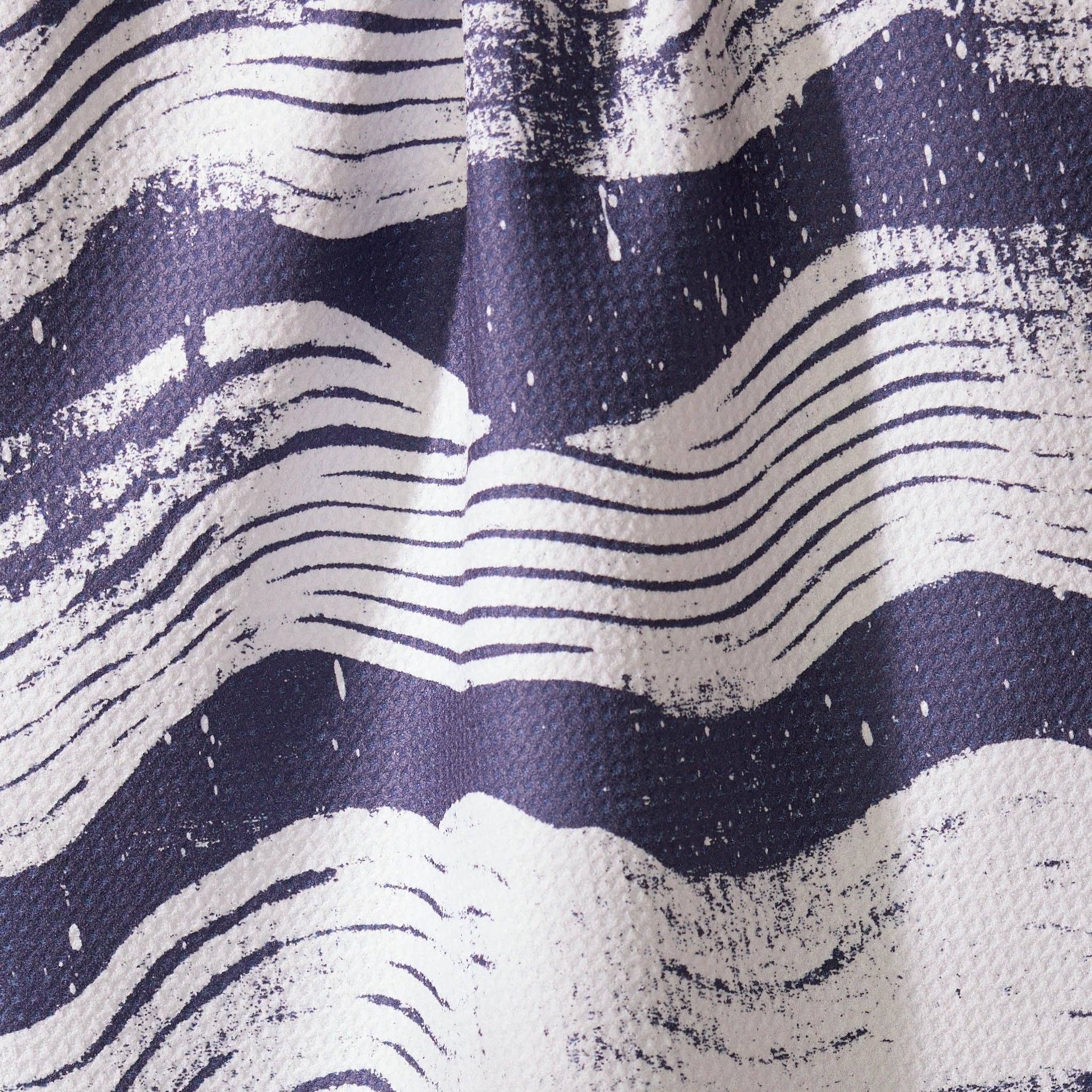 Brushline Navy Tea Towel