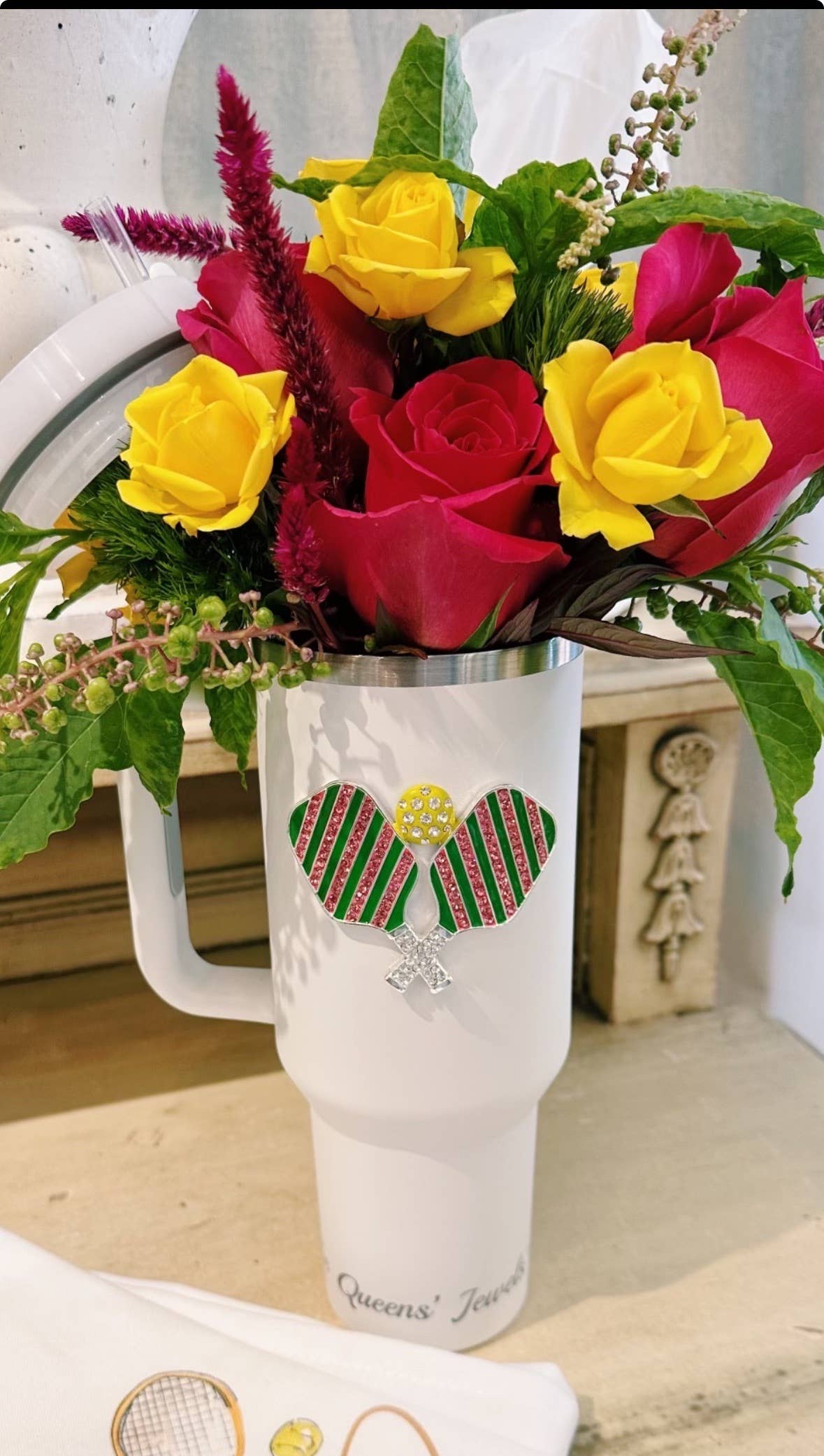 Jeweled Tumbler -40oz-Pickleball