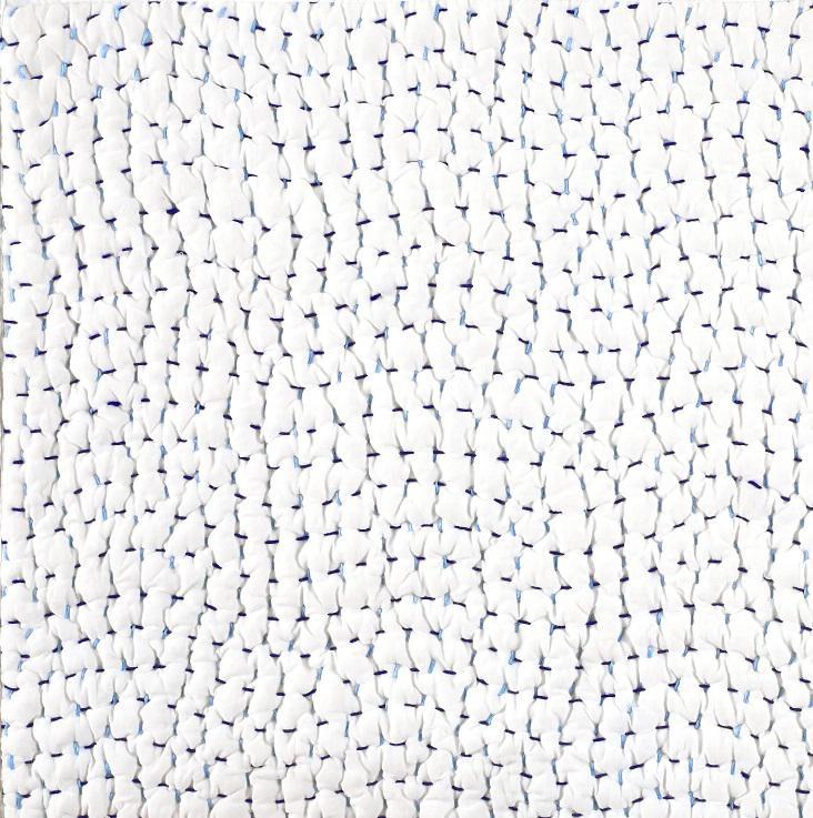 King Size Hand Stitched Light Indigo Quilt