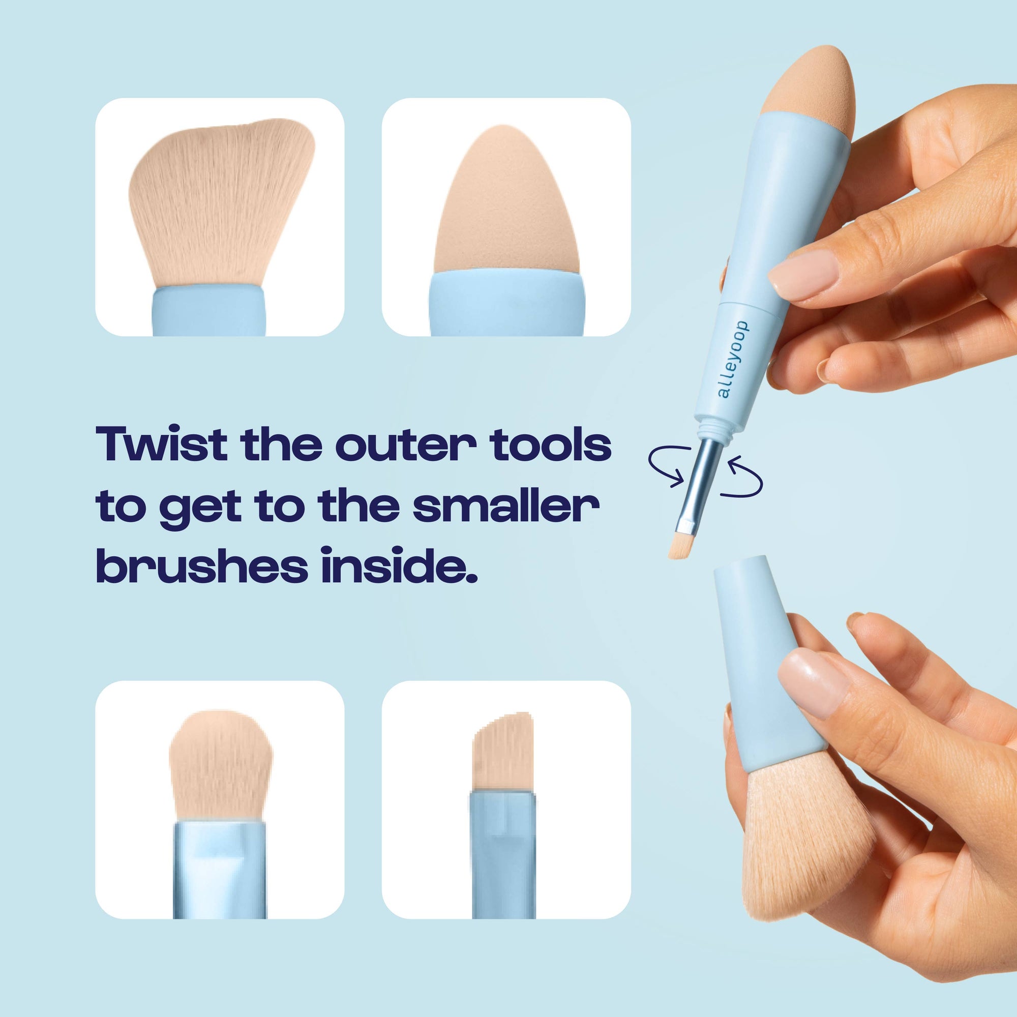 4-in-1 Makeup Brushes