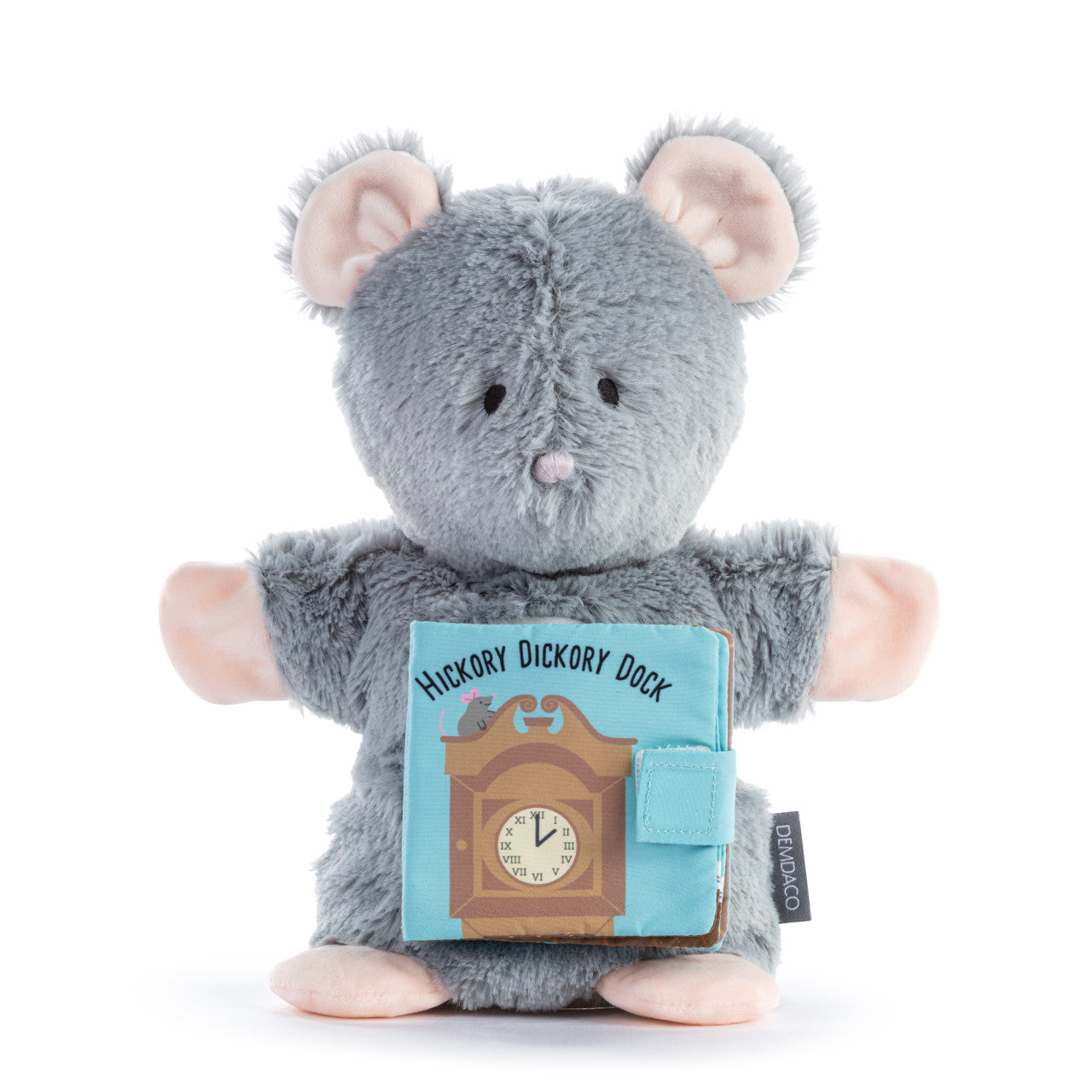 Demdaco Hickory Dickery Dock Puppet Book with plush mouse puppet