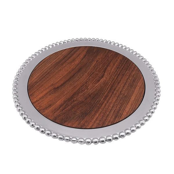 Pearled Round Cheese Board with engraving