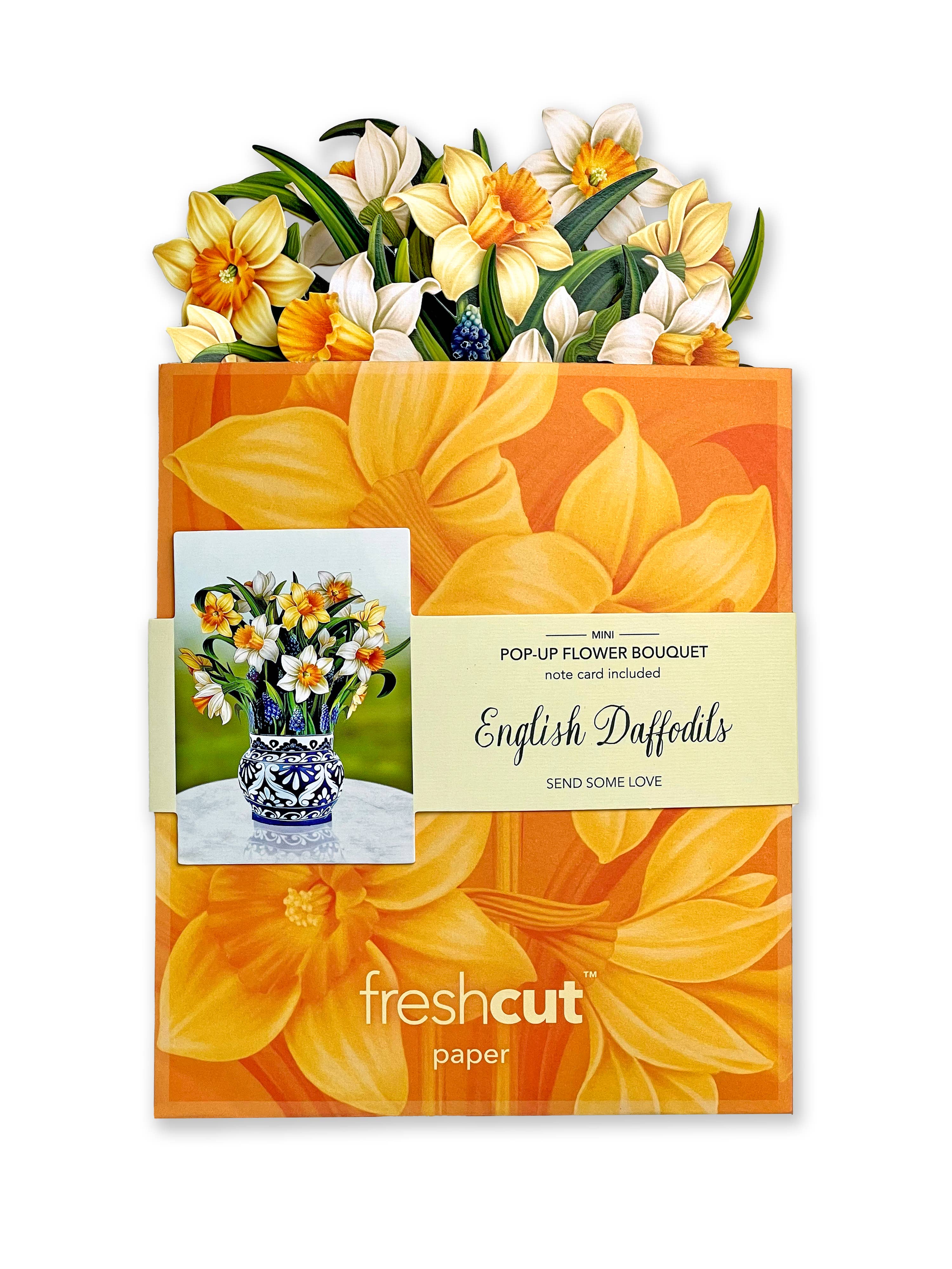 FreshCut Paper Mini Daffodils Pop-Up Card 3D Card Fabvilla