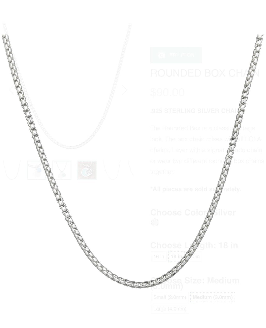 Lola Chain - Rounded Box 3mm