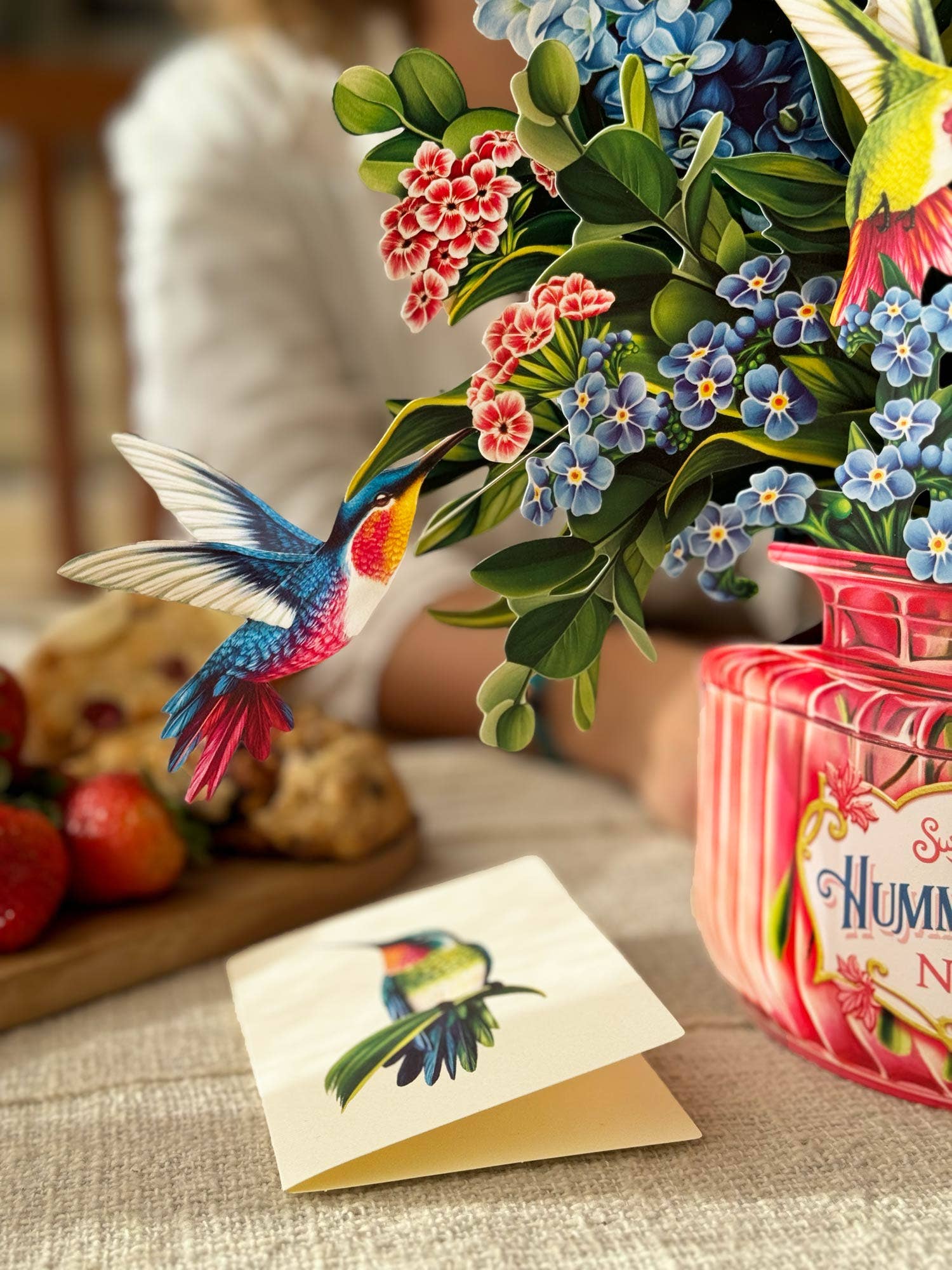 FreshCut Paper Hummingbird Oasis Pop-Up Card 3D Card Fabvilla
