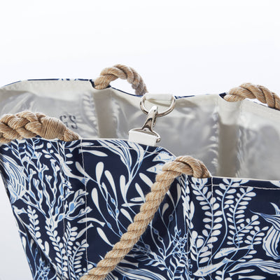 Navy Ocean Flora Handbag