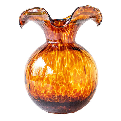 Hibiscus Tortoiseshell Medium Vase- Brown