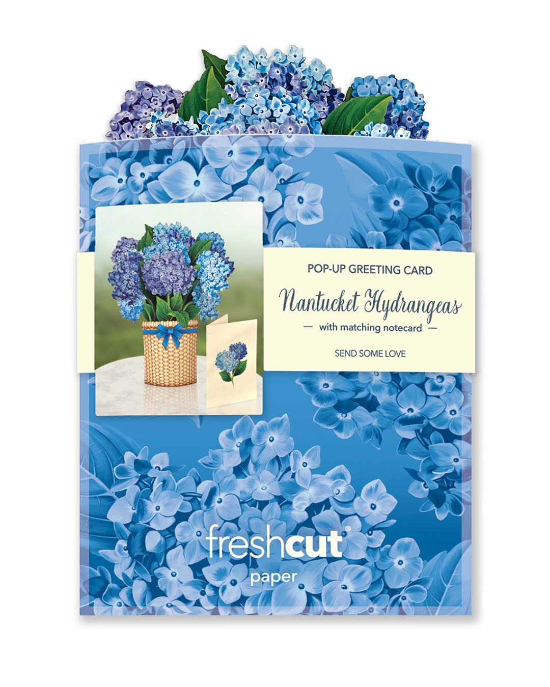 FreshCut Paper Mini Hydrangeas Pop-Up Card | 3D Card | Fabvilla