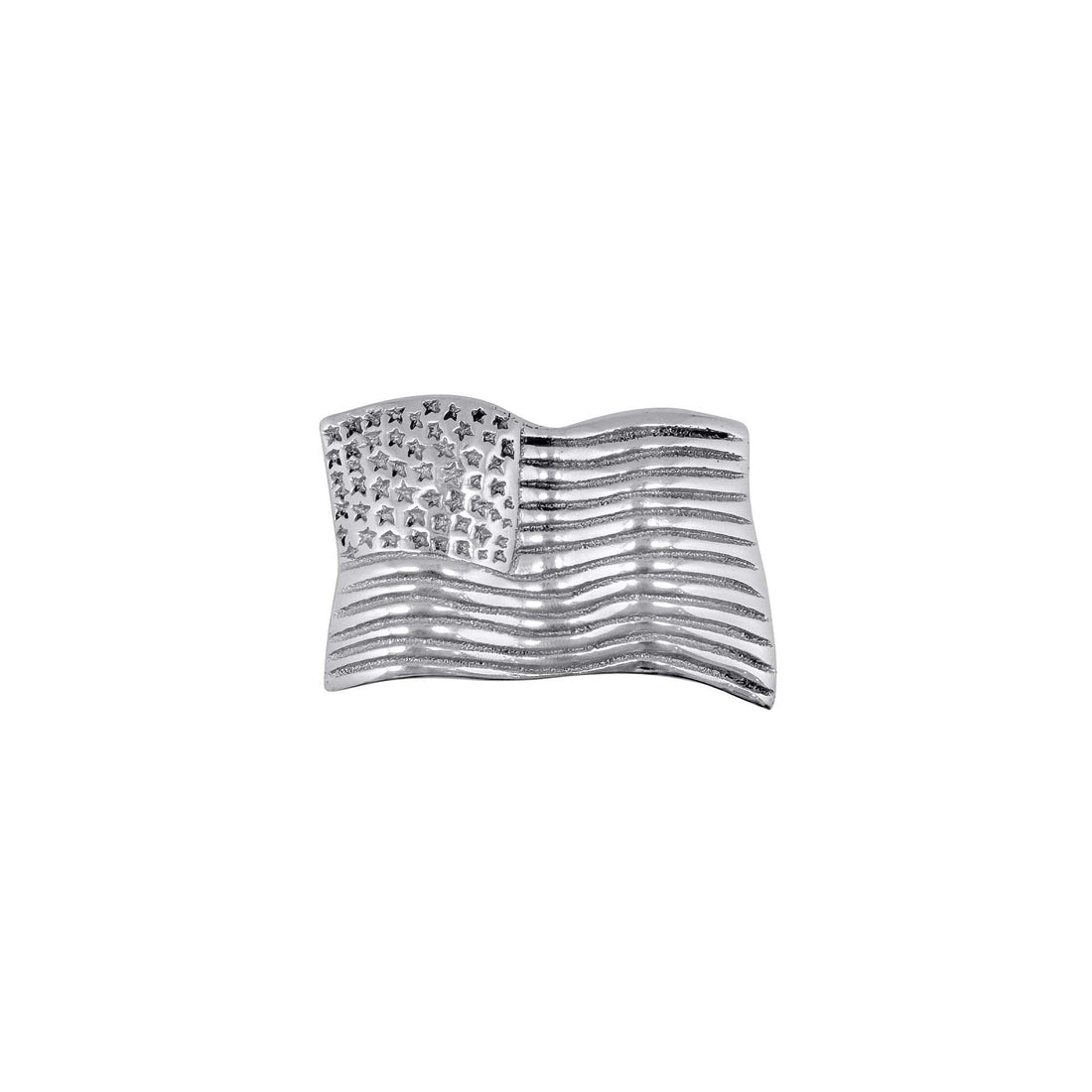 Mariposa American Flag Napkin Weight handcrafted from recycled aluminum featuring a detailed American flag design