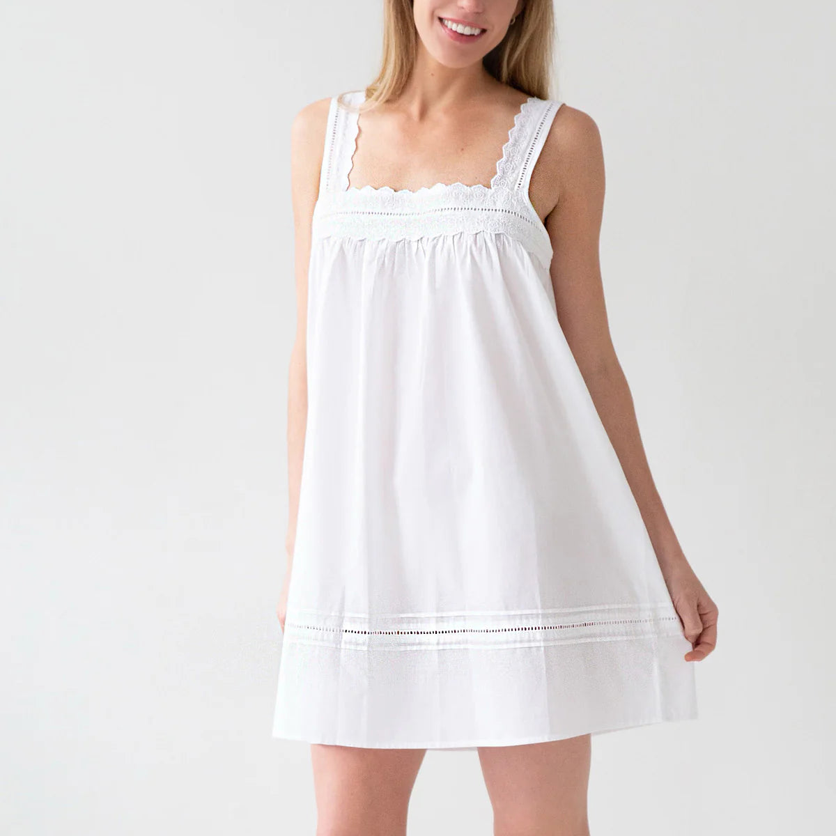 Maeve Nightgown -White Cotton