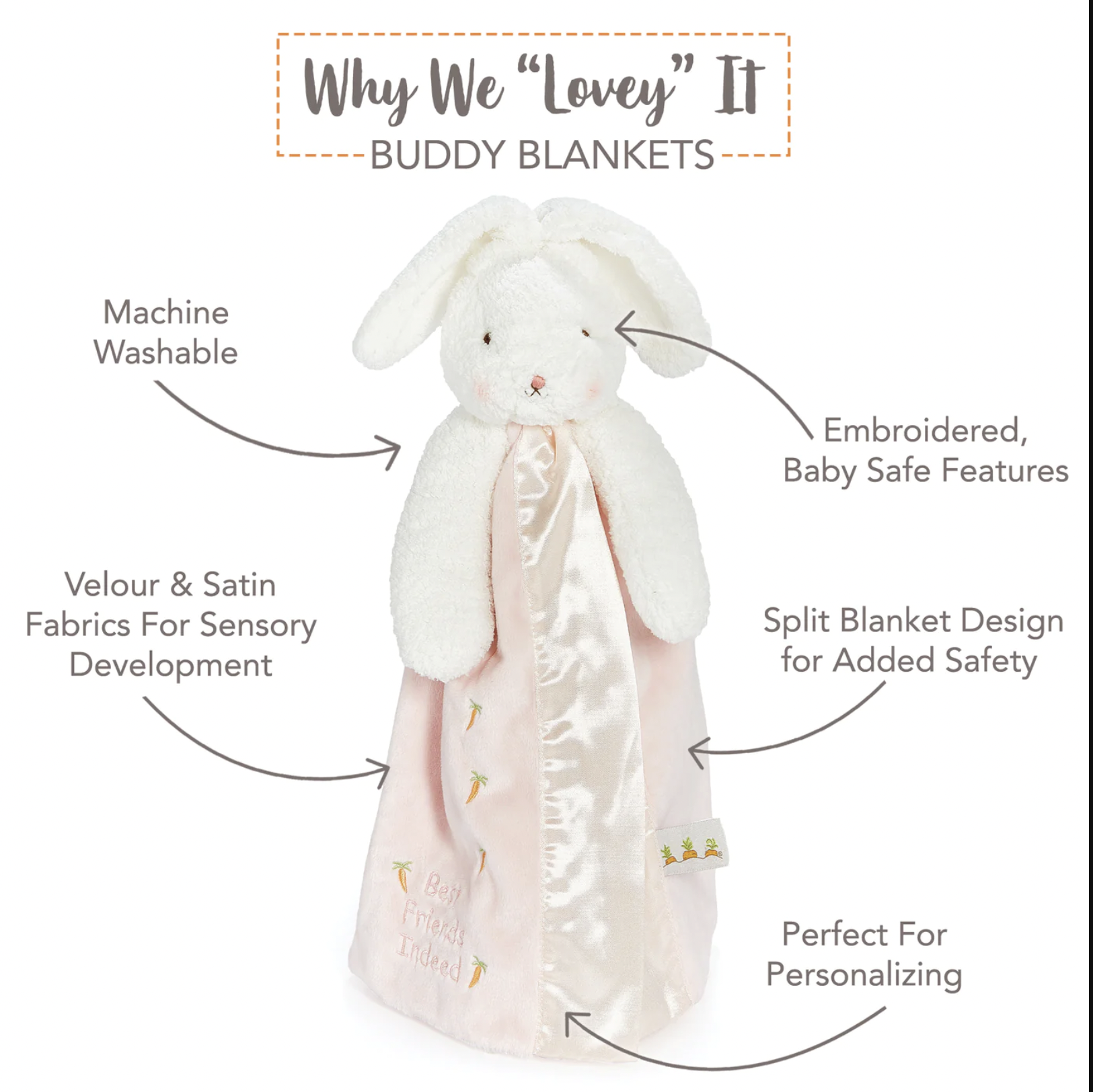 Blossom Bunny Buddy Blanket