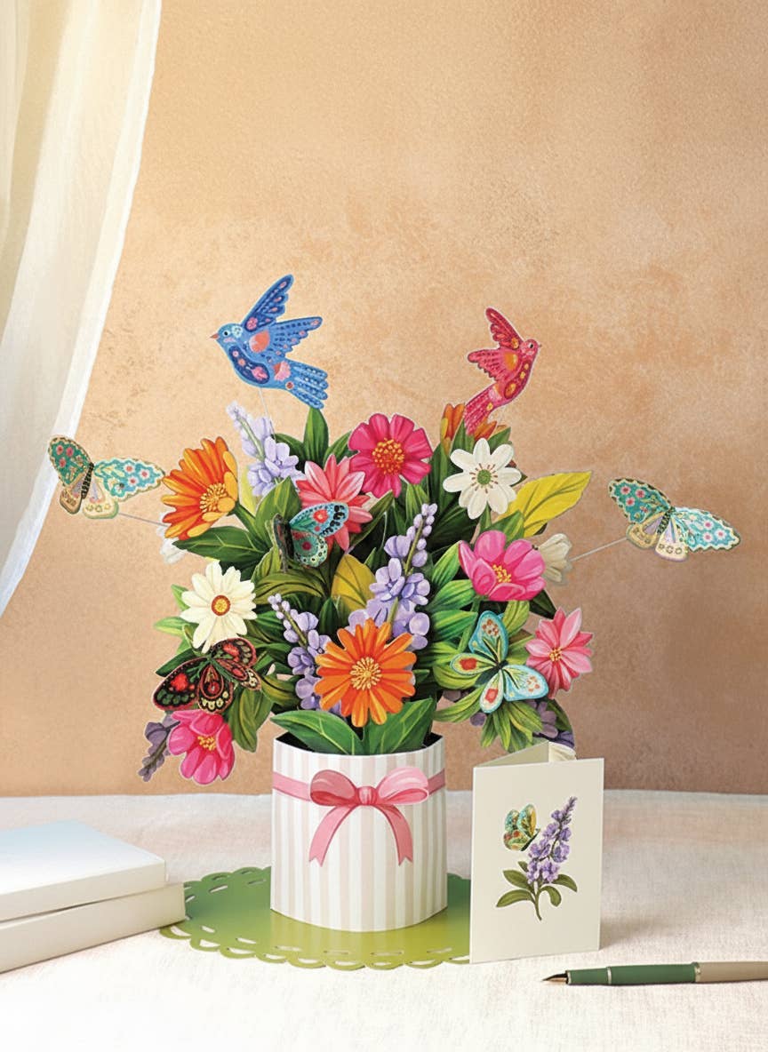 FreshCut Paper Enchanted Garden Pop-Up Card 3D Card Fabvilla