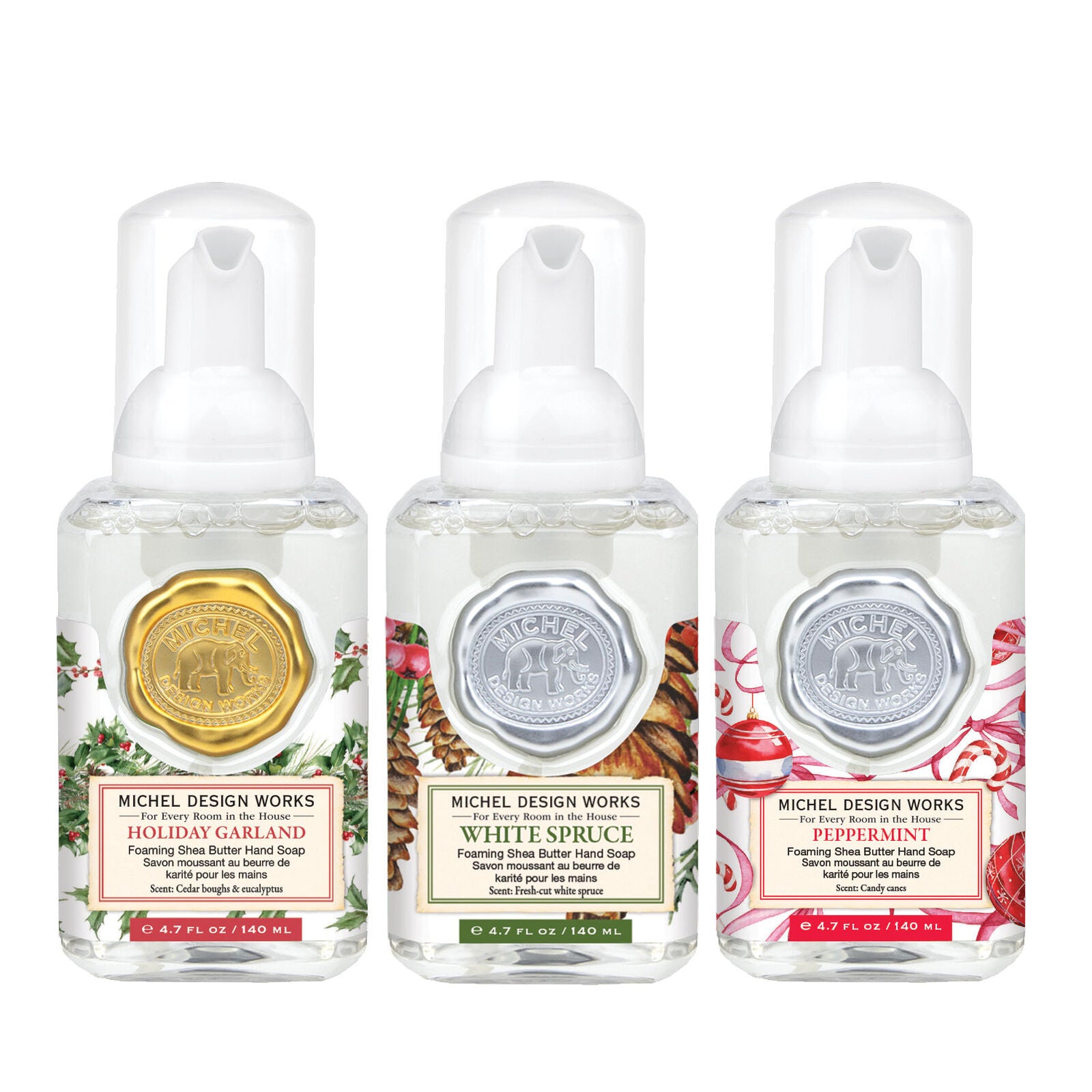 Michel Holiday Wishes Mini Foaming Soap Set