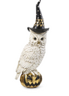 Owl w/Witch Hat on Gold Jack O Lantern