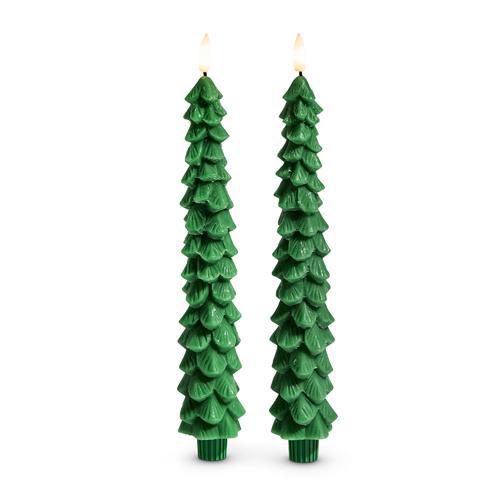 Flameless Tree Taper Candle Set