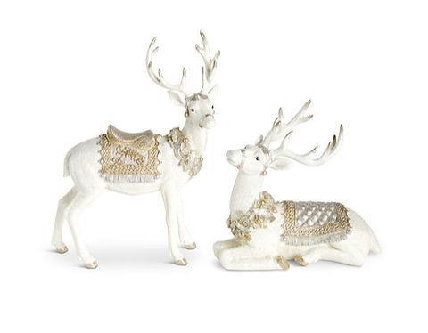 Gold & Silver Resin Reindeer