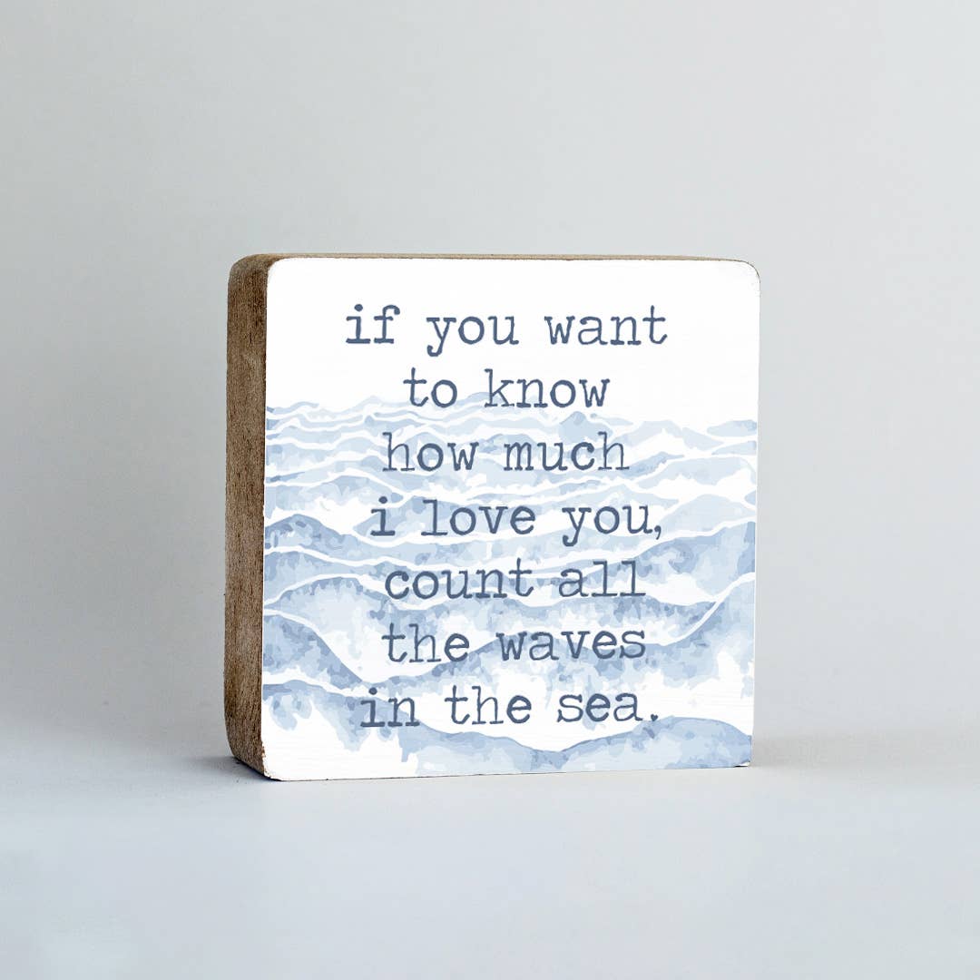 Waves Wooden Block