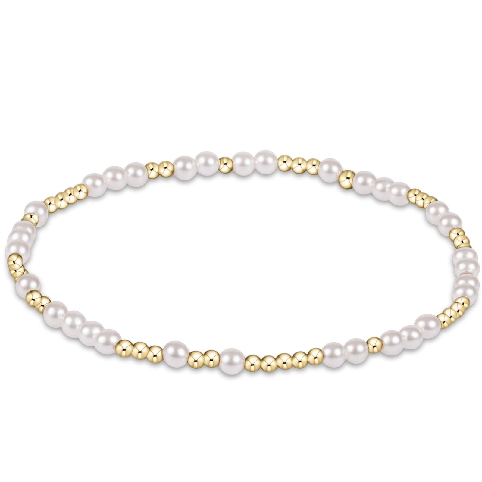 E Newton Hope Unwritten Bead Bracelet - Pearl, view 3