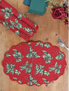 Holly Berry Quilted Placemat
