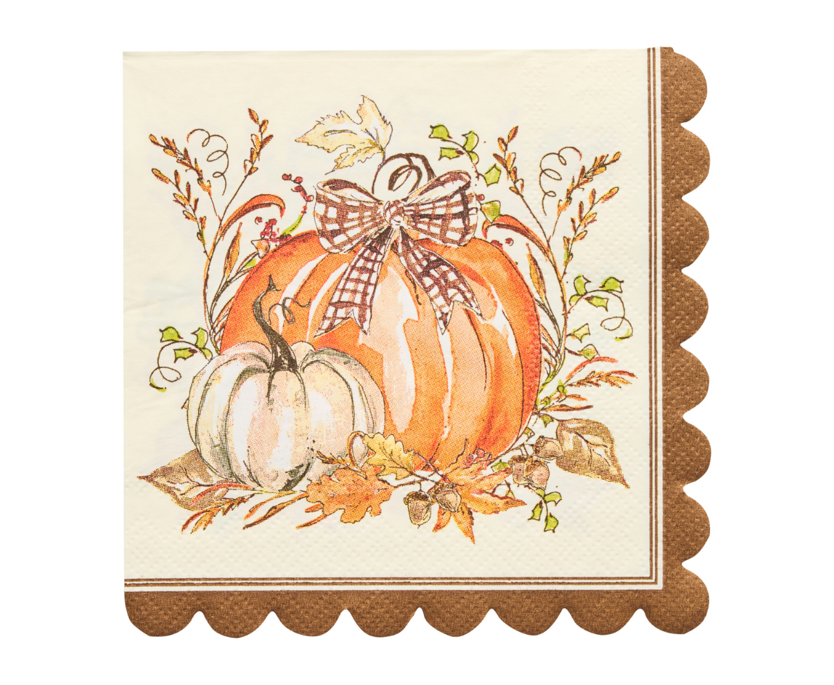 Turkey & Gourd Cocktail Napkins