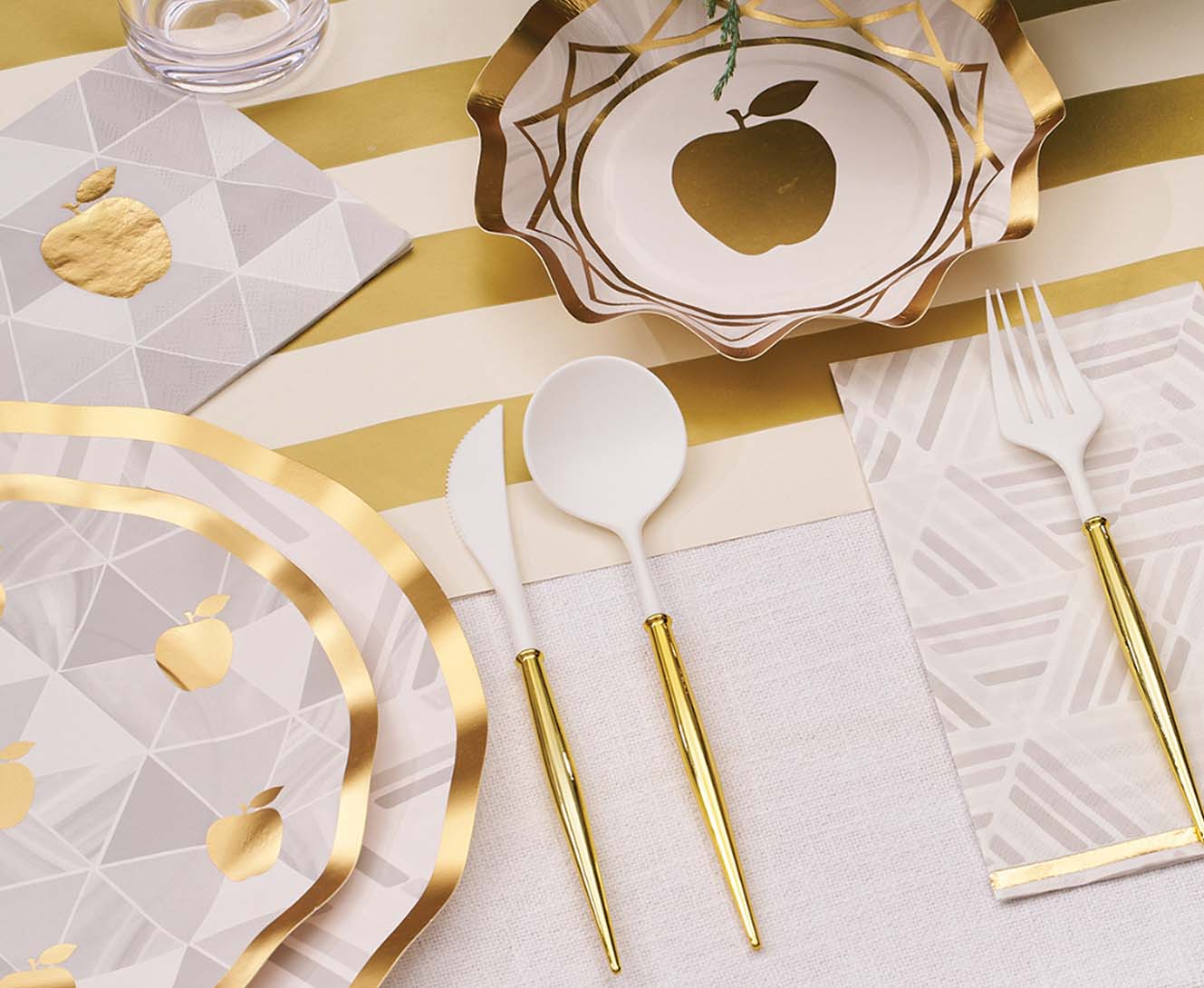 Cutlery White/Gold Handle