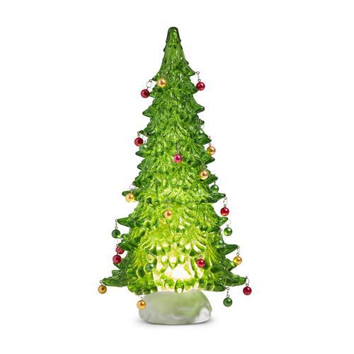 Lighted Green Tree w/ Ornaments