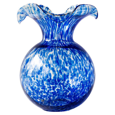 Hibiscus Tortoiseshell Large Vase- Cobalt