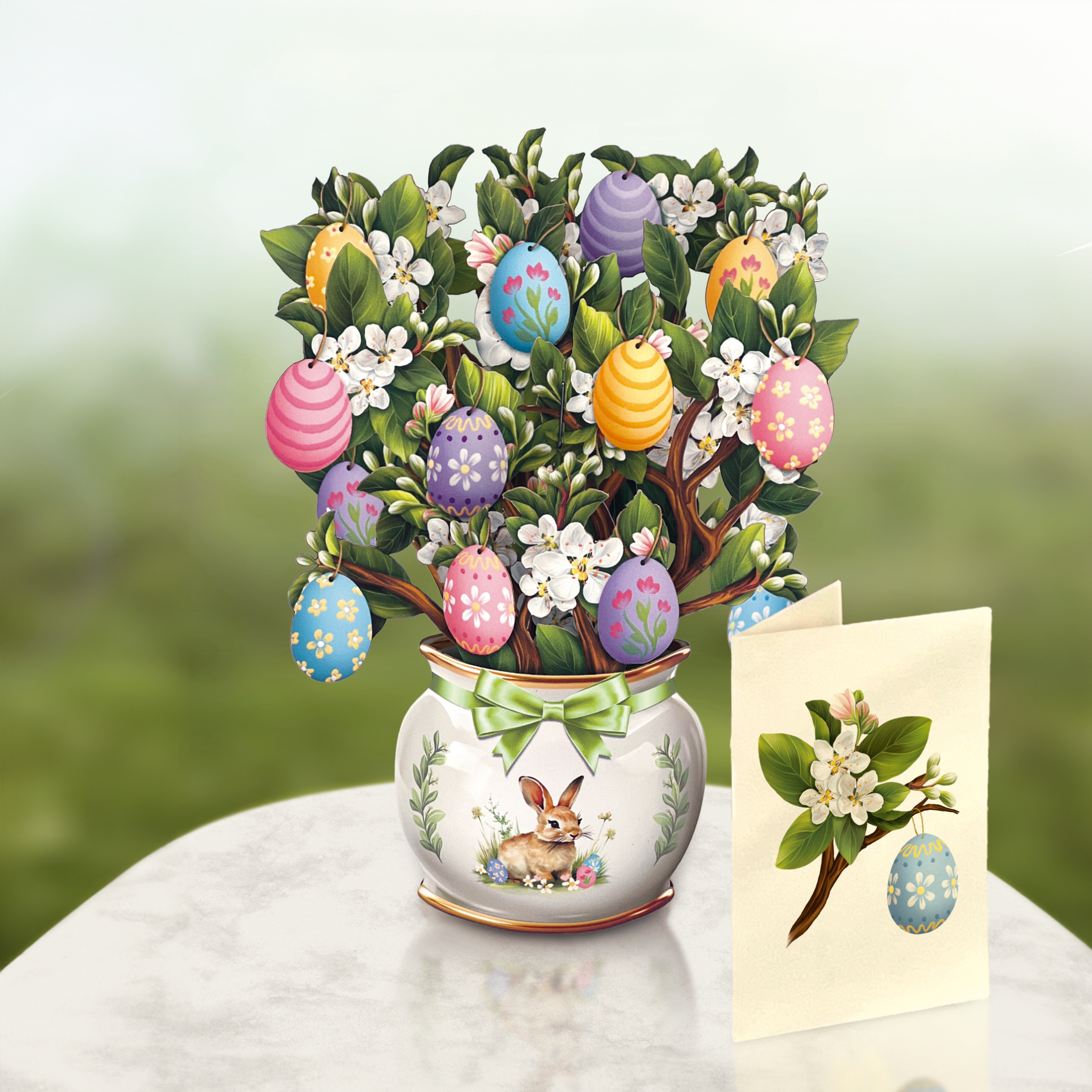 FreshCut Paper Easter Egg Tree Pop-Up Card 3D Card Fabvilla