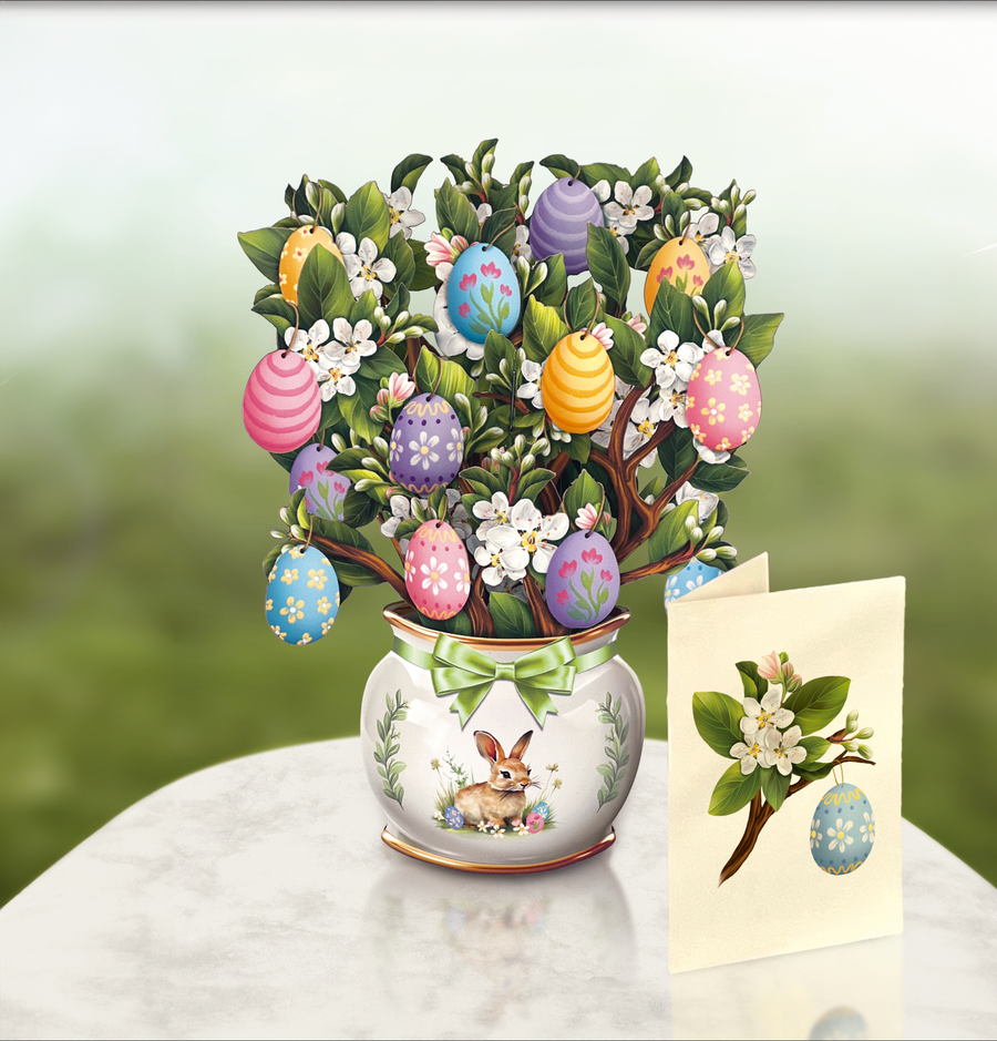 FreshCut Paper Easter Egg Tree Pop-Up Card 3D Card Fabvilla