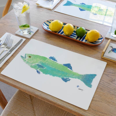 Sea Foam Bass Vinyl Placemat
