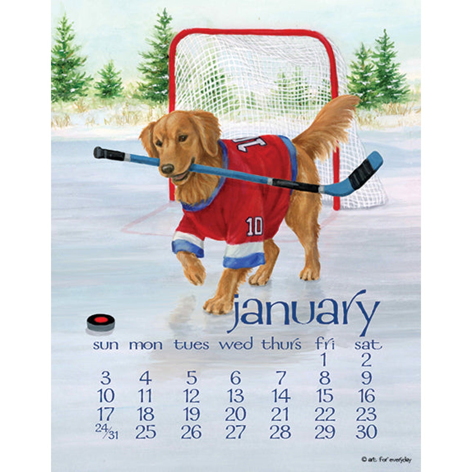 2027 Dog Days Calendar by Erica Leigh month 1